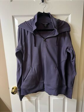 Athleta Zip-Up Hoodie Jacket - Deep Purple
